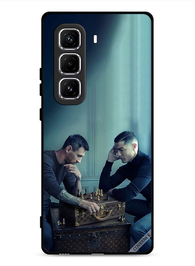 Covernex Infinix Hot 50 Pro 4G Protective Case Cover Messi Vs Ronaldo Play Chess - Image 1