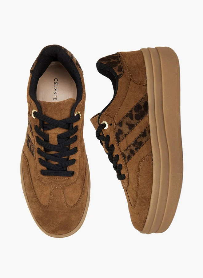 Celeste Women's Panelled Lace-Up Sneakers