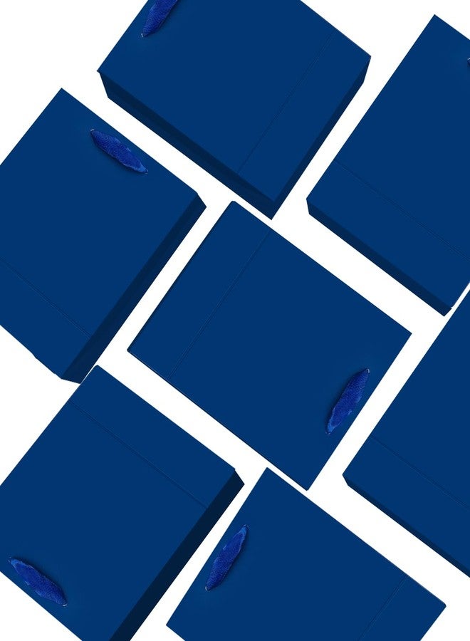 qiqee 24pcs Navy Blue Gift Bags with Tissue Paper for Wedding, Birthday, Party Supplies-7.9"x4.3"x9.6" Medium Size Cardboard Gift Bags（24pcs Bags + Tissue Paper ） - Image 4
