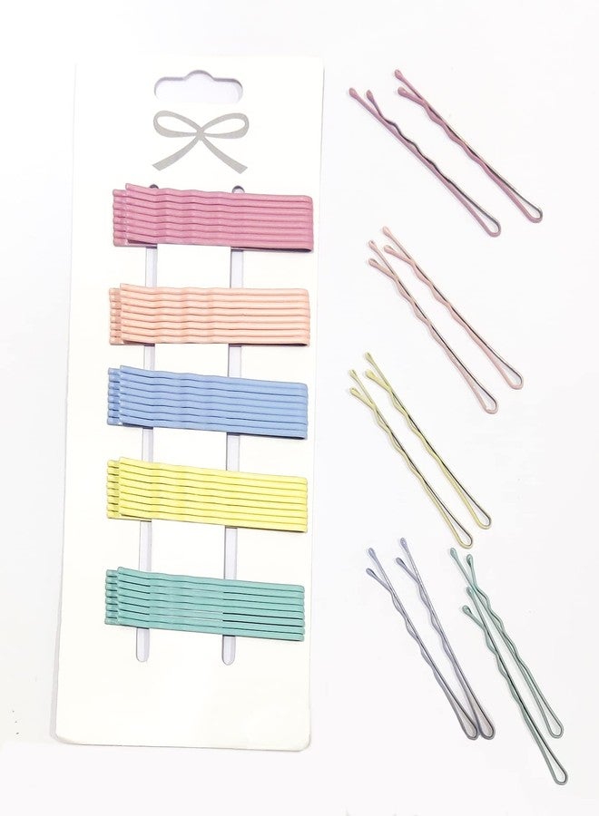 La Belleza Metal Colorful,Non-Slip Hair Clips Bob Pins/Juda Pins for Women And Girls, Baby Hair Styling Side Pins (Set Of 40) - Image 1