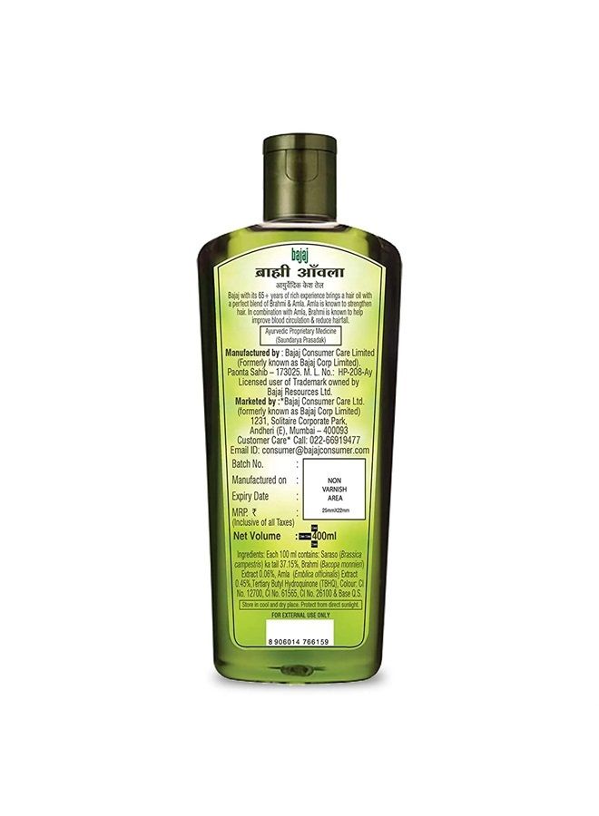 Bajaj Brahmi Amla Hair Oil ( Enriched with Ayurvedic Brahmi) 400ml  - Image 2