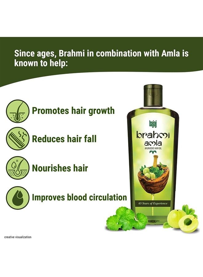 Bajaj Brahmi Amla Hair Oil ( Enriched with Ayurvedic Brahmi) 400ml  - Image 3