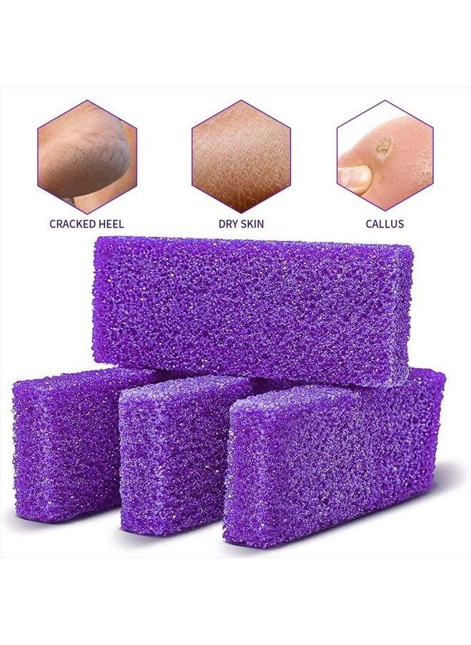 NOVAL - Pumice Stone for Feet Scrubber Dead Skin Disposable Foot Pumice Foot Callus Remover Pedicure Tools Purple Pumice Sponge Nail Salon Home Use,40 PCS - Image 1