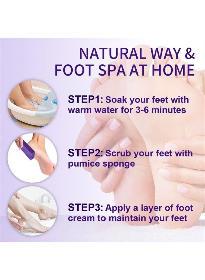 NOVAL - Pumice Stone for Feet Scrubber Dead Skin Disposable Foot Pumice Foot Callus Remover Pedicure Tools Purple Pumice Sponge Nail Salon Home Use,40 PCS - Image 1