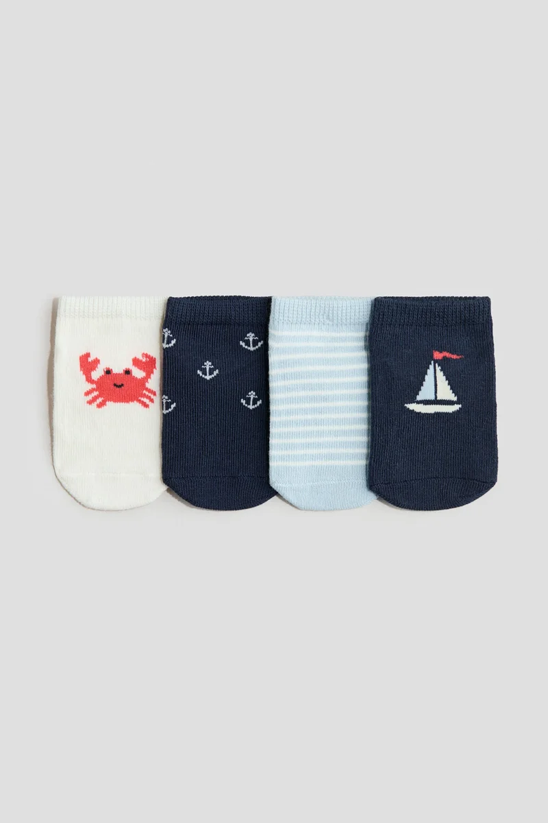 H&M 4-pack shaftless socks