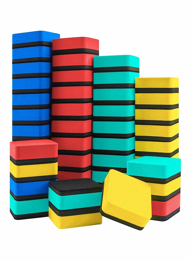 Mini Dry Erase Erasers, Square Whiteboard Eraser, Magnetic Whiteboard Dry Erase Erasers, Chalkboard Cleaner Wiper for Kids and Classroom Teacher Supplies, Home and Office (32 Pack, 3 x 1.8 Inch) - Image 1