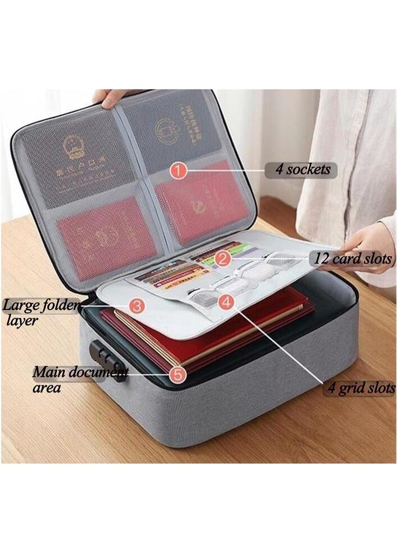 DubaiGallery Credit Card Certificate Tote Bag Home Office Document Storage Bag Organizer File Folder Airline Ticket Organizer Bag Accessories Supplies  - Image 2