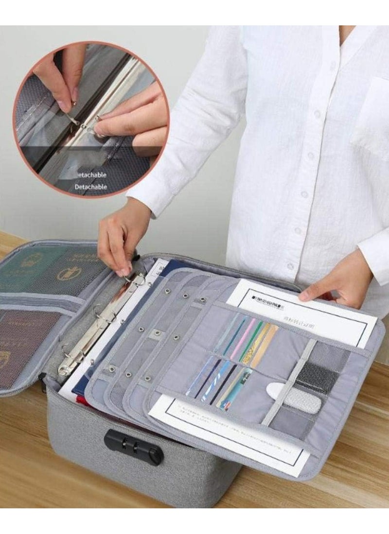 DubaiGallery Credit Card Certificate Tote Bag Home Office Document Storage Bag Organizer File Folder Airline Ticket Organizer Bag Accessories Supplies  - Image 4