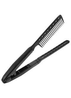 FOMIYES Folding Hairdressing Straightener Comb V Shaped Hair Straightening Comb MultiFunctional Flat Iron Comb for Salon and Home Use 905 Inch Random Color