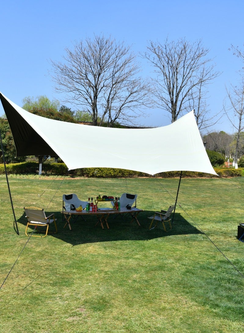 QQCAMP 450x520cm Full Blackout Tarp Tear-Resistant 210T Polyester, UV Protection, Waterproof Outdoor Shelter - Image 4