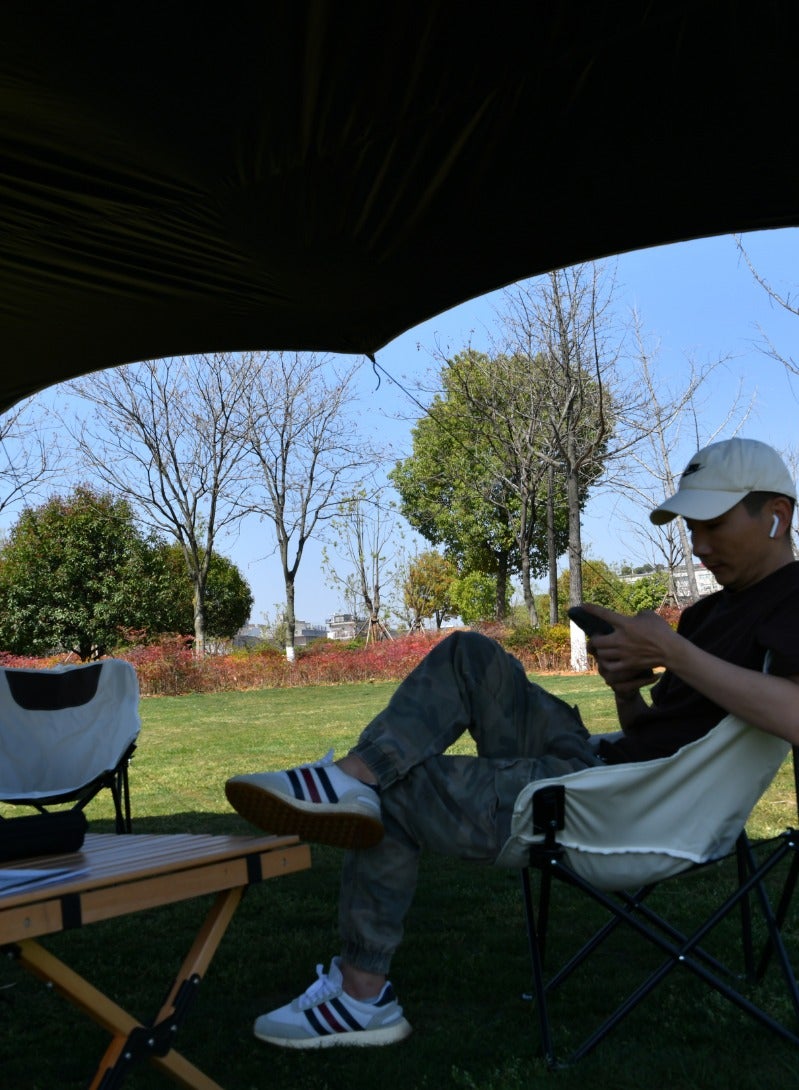 QQCAMP 450x520cm Full Blackout Tarp Tear-Resistant 210T Polyester, UV Protection, Waterproof Outdoor Shelter - Image 5