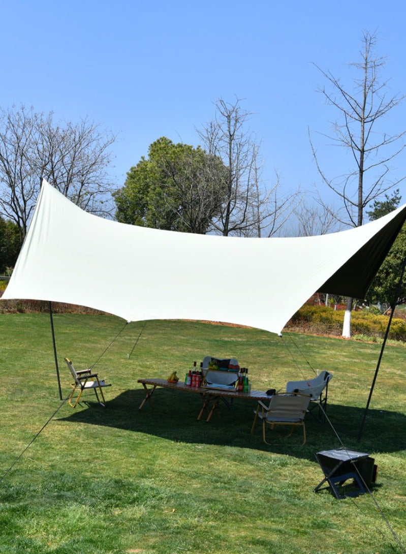 QQCAMP 450x520cm Full Blackout Tarp Tear-Resistant 210T Polyester, UV Protection, Waterproof Outdoor Shelter - Image 3