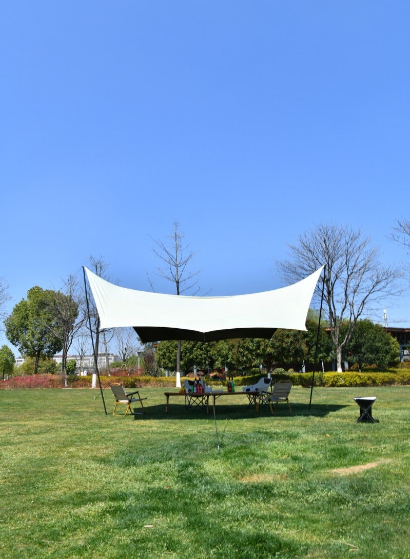 QQCAMP 450x520cm Full Blackout Tarp Tear-Resistant 210T Polyester, UV Protection, Waterproof Outdoor Shelter - Image 1