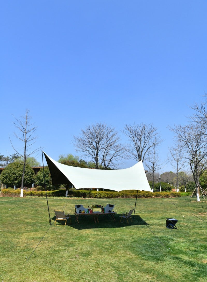QQCAMP 450x520cm Full Blackout Tarp Tear-Resistant 210T Polyester, UV Protection, Waterproof Outdoor Shelter - Image 2
