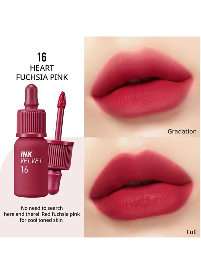 Peripera Ink Velvet 16 Heart Fuchsia Pink - Image 4