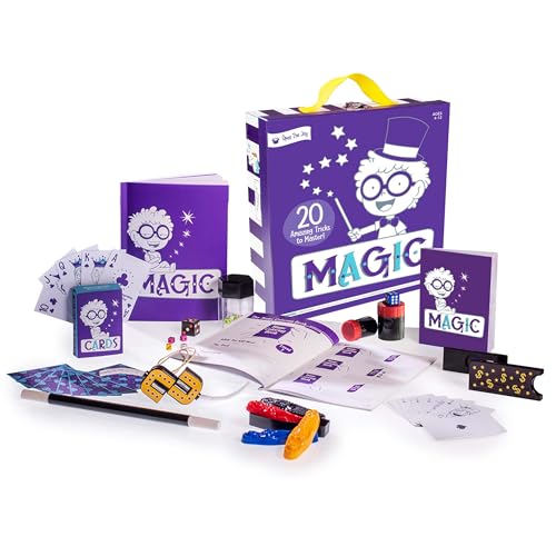 Open The Joy Magic Activity Kit  Unleash The Magic with Tricks for Beginners  Includes Magic Wand Card Tricks Exploding Dice Magic Coloring Book Rope Cutter  Perfect for Boys and Girls Ages 4 - Image 1