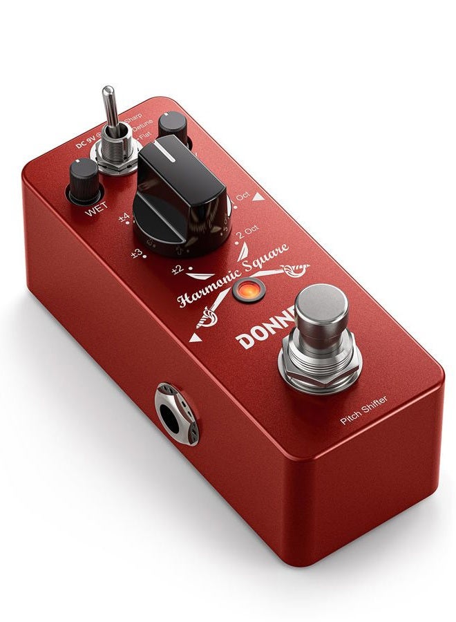 Donner Octave Guitar Pedal, Harmonic Square Digital Octave Mini Pedal Pitch Shifter 7 Shift Types 3 Tone Modes Sharp Detune Flat True Bypass - Image 1