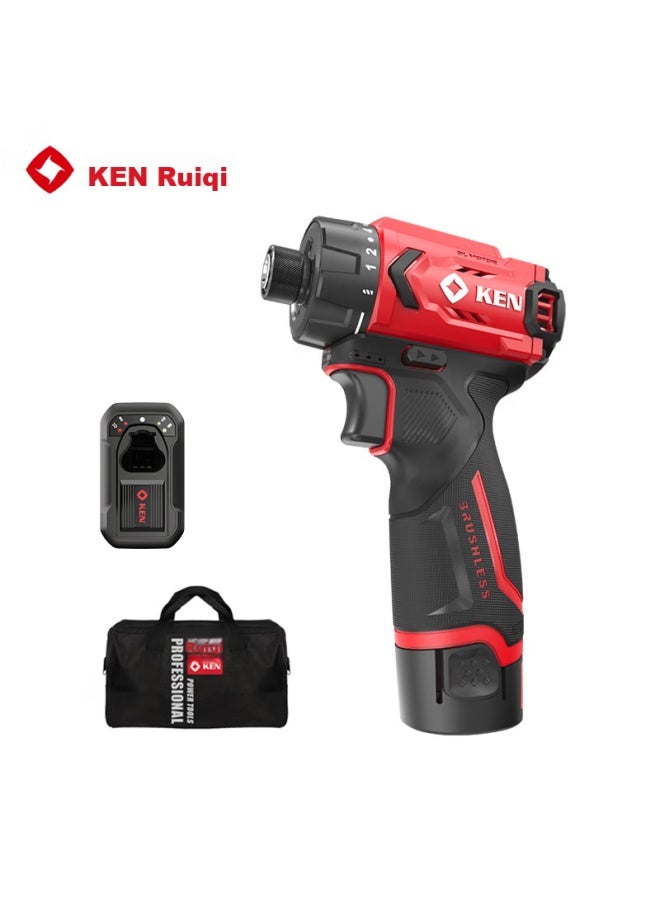 KEN Ruiqi 12v Brushless Screwdriver Drill 7312s, Lithium Battery Hand Drill, Rechargeable Multi-function Screwdriver, Electric Screwdriver - Image 5