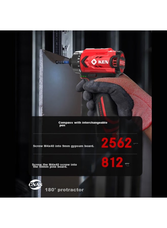 KEN Ruiqi 12v Brushless Screwdriver Drill 7312s, Lithium Battery Hand Drill, Rechargeable Multi-function Screwdriver, Electric Screwdriver - Image 3