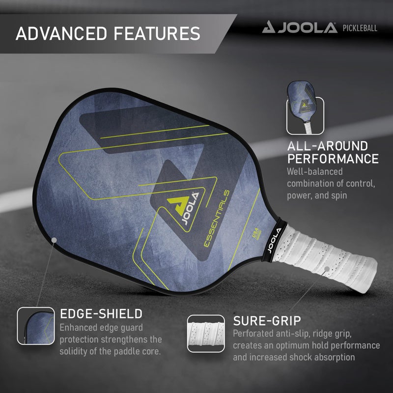 JOOLA Essentials Performance Pickleball Paddle with Reinforced Fiberglass Surface and Honeycomb Polypropylene Core, Blue - Image 3