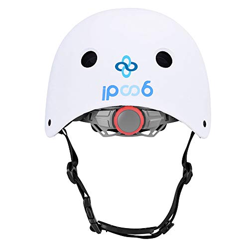 ipoob Adult Kayaking Canoe Whitewater Watersports Helmet with Camera Clamp Mount Plate (Matte White, Medium) - Image 3