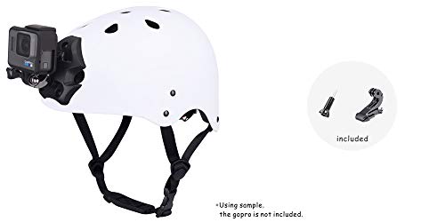 ipoob Adult Kayaking Canoe Whitewater Watersports Helmet with Camera Clamp Mount Plate (Matte White, Medium) - Image 2
