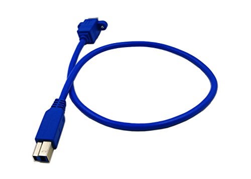 zdyCGTime 20" Panel Mount USB 3.0 B Female to USB B Male Extension Cable with Screws(Blue) - Image 4