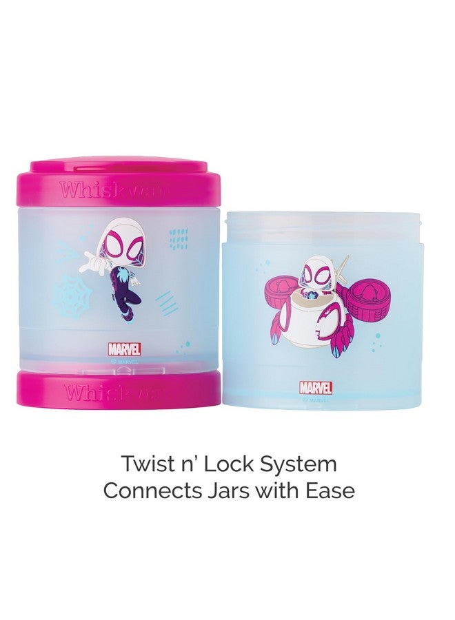 Whiskware Spider-Man Team Spidey Stackable Snack Containers for Babies, Kids, and Toddlers, 3 Stackable Snack Cups for School or Travel, Cupholder Friendly, Gwen Stacy - Image 3
