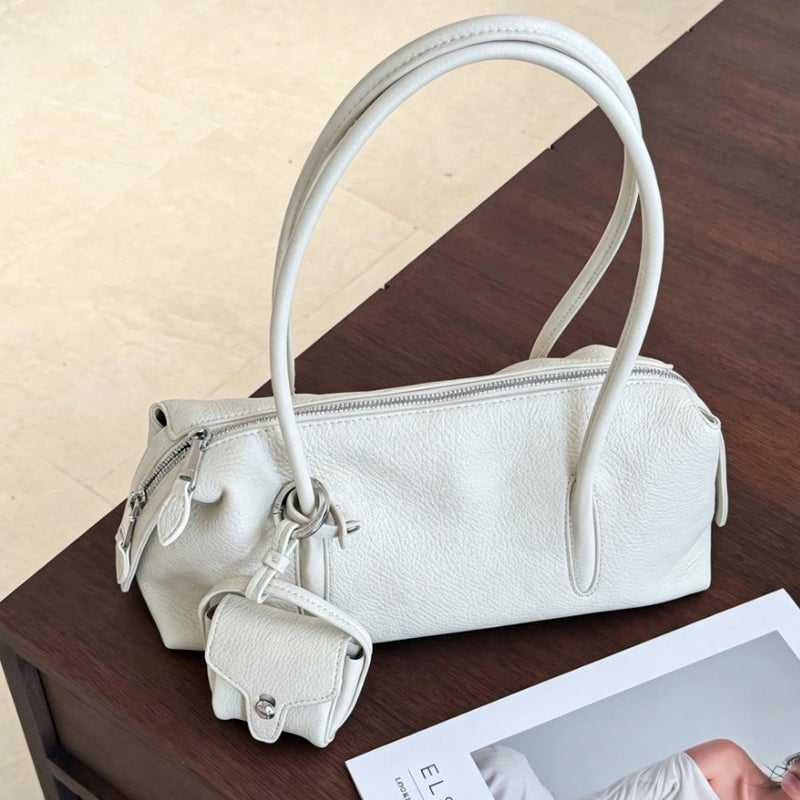 Korean Minimalist Boston Pillow Handbag for Women - Image 4