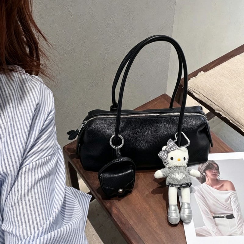 Korean Minimalist Boston Pillow Handbag for Women - Image 5