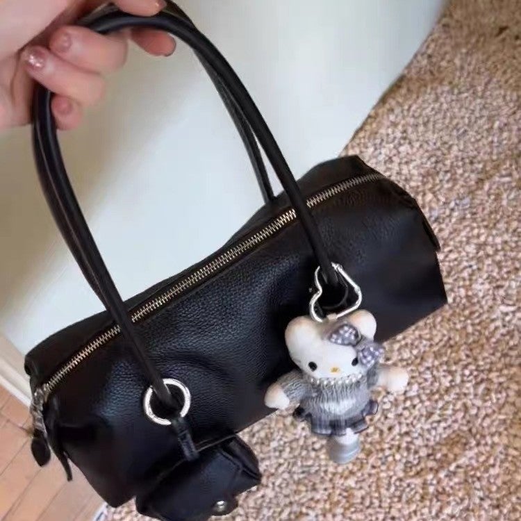 Korean Minimalist Boston Pillow Handbag for Women - Image 1