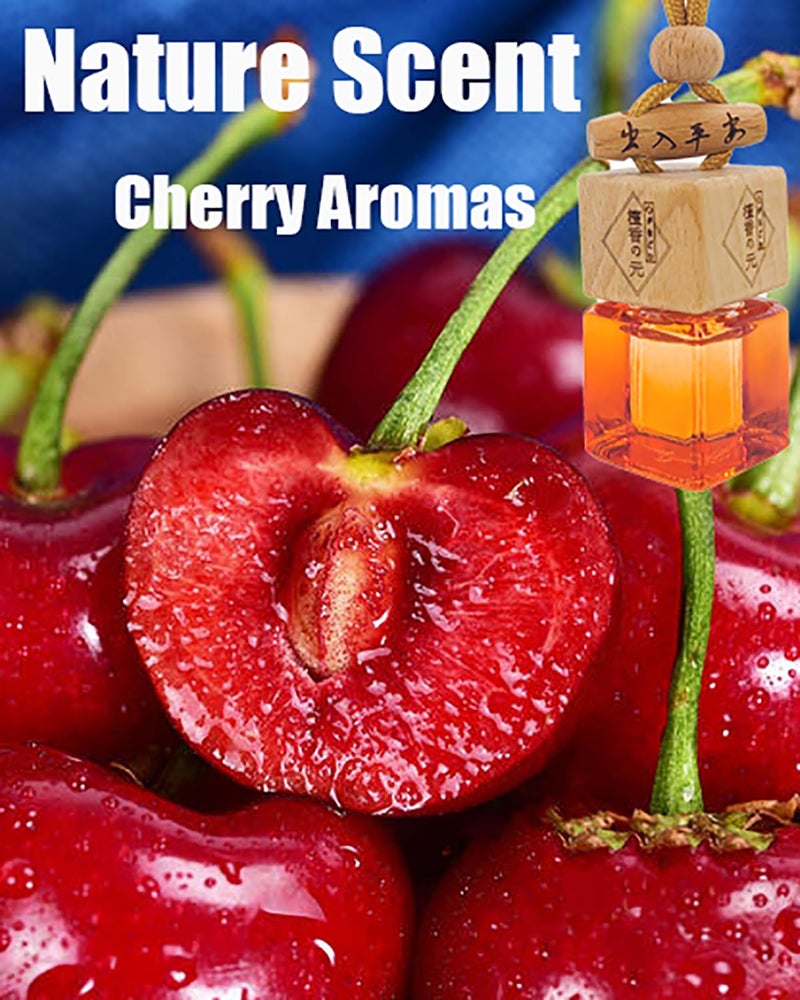 ikeda fragrance Car Air Fresheners 8ml Automotive Scents | 45-Days Long-Lasting Keep Fragrance | Automobile Hanging Diffuser Bottles | Remove Auto Odor Fresh Air for Men Home Deodorizer (Cherry) - Image 2