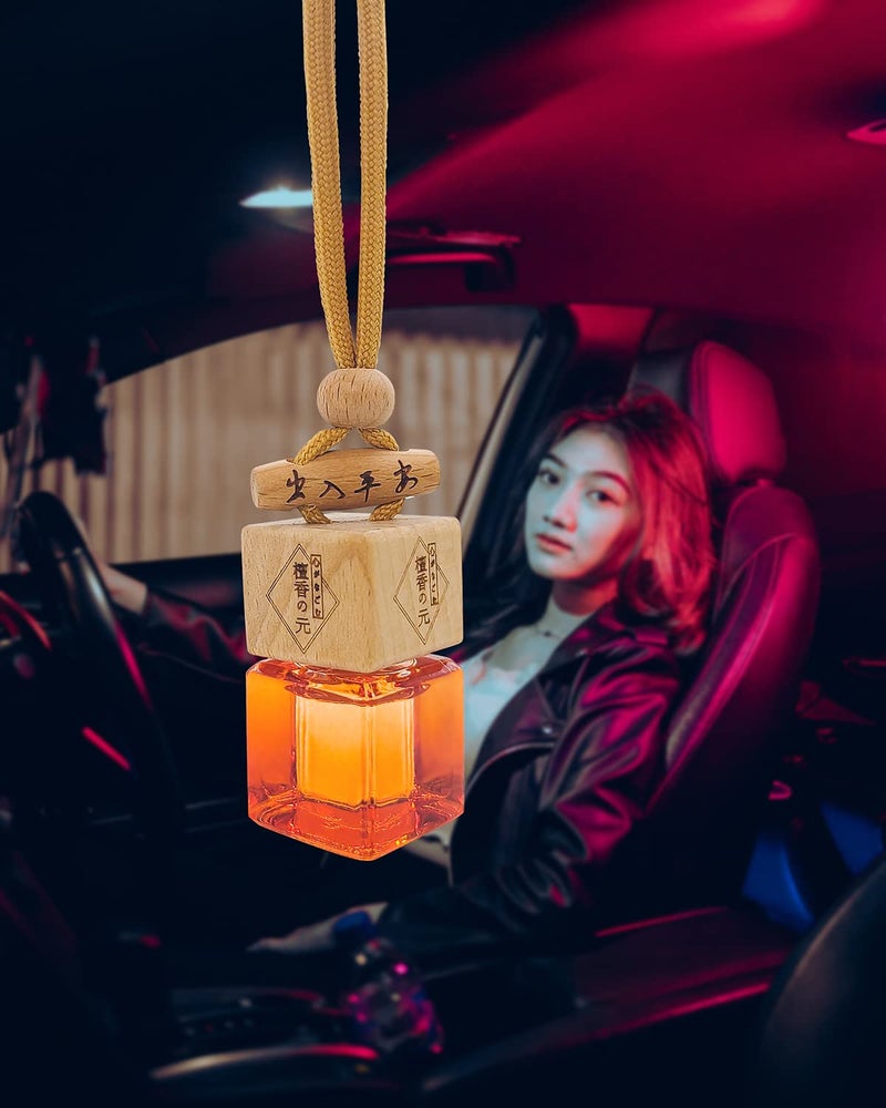 ikeda fragrance Car Air Fresheners 8ml Automotive Scents | 45-Days Long-Lasting Keep Fragrance | Automobile Hanging Diffuser Bottles | Remove Auto Odor Fresh Air for Men Home Deodorizer (Cherry) - Image 3