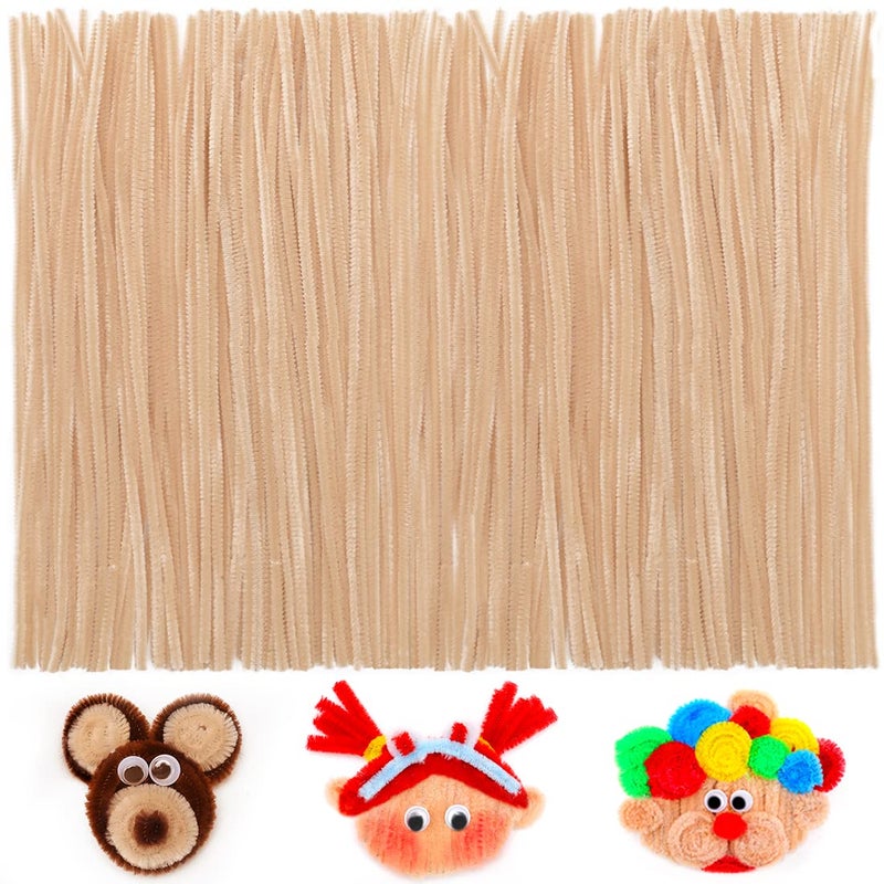 IOOLEEM Iooleem 200pcs Skin Color Pipe Cleaners, Chenille Stems, Pipe Cleaners for Crafts, Pipe Cleaner Crafts, Art and Craft Supplies.  - Image 1
