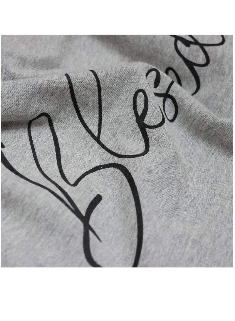 Moon تي شيرتات رضاعة عضوية مزدوجة الجوانب بسحاب للأمهات - رمادي فاتح - Image 5