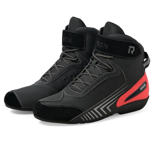 RIDEIRON Motorcycle Riding Shoes for Men Road Street Motocross Protective Boots Powersport Casual Motorcycle AntiSlip Shoes - Image 1