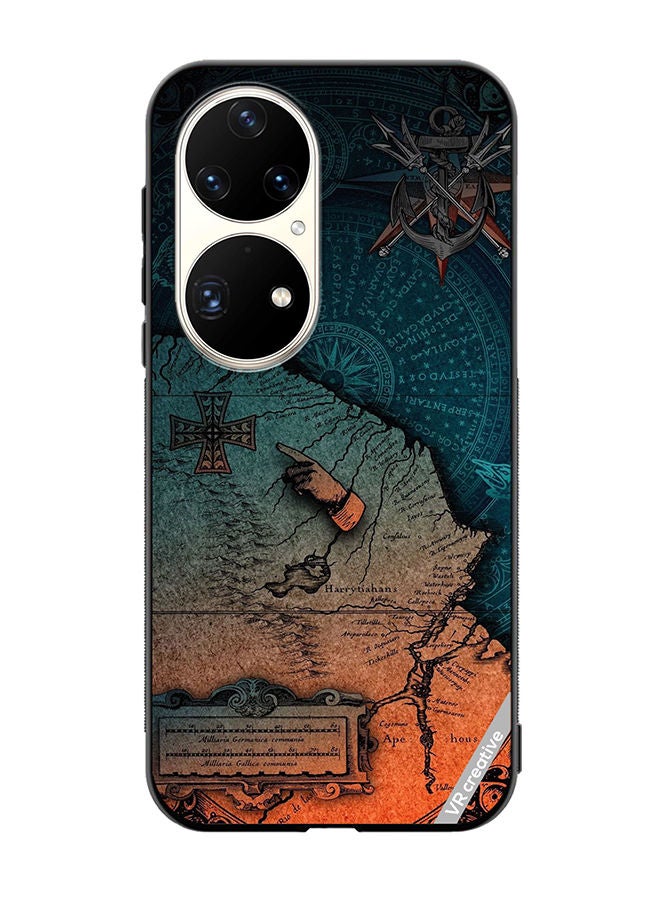 VR CREATIVE Protective Case Cover For Huawei P50 Pro Compas Design Multicolour - Image 1