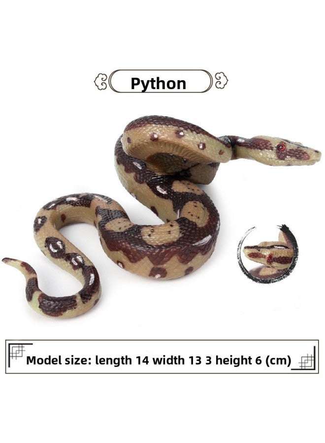 Cross-Border Children's Toys Simulated Wild Animal Model Ornaments Reptile Python Cobra Rattlesnake