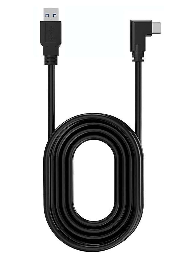 Link Cable for Meta Quest Pro/Oculus Quest 2 Cable for PC Gaming and Charging, High Speed Data Transfer & Fast Charger Cord Angled Type C USB3.2 Gen1 to USB Type A Power Cable (16ft/5m)  - Image 2