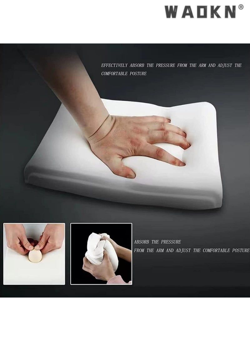 WAOKN Car Center Console Cover, Memory Foam Car Armrest Cushion, Auto Arm Rest Pad, Leather Arm Rest Covering Car, Hand Rest Pillow for SUV/Truck/Vehicle, Enhanced Comfort, Durable Materia (Beige) - Image 4