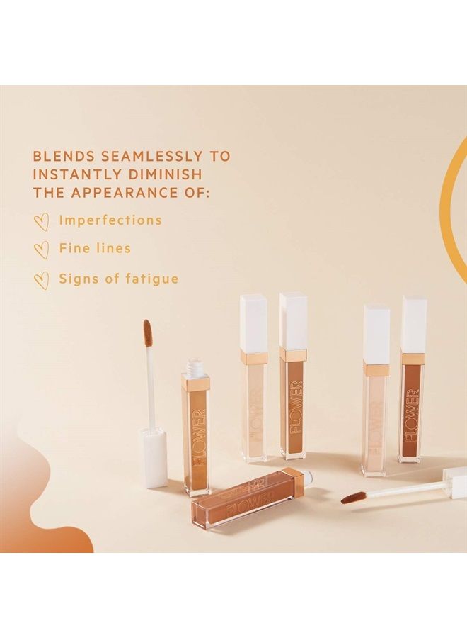 Flower Beauty Light Illusion Full Coverage Concealer-Diffuse Dark Under Eye Circles, Weightless Formula Crease Proof Makeup, Deep, 0.2 Ounce - Image 2