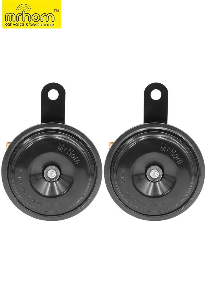 Generic MrHorn Disc Horn Set 370Hz/430Hz Dual Tone, 105-118dB – Waterproof, Universal Fit for Cars, Bikes, Trucks, MR-80-004  - Image 1
