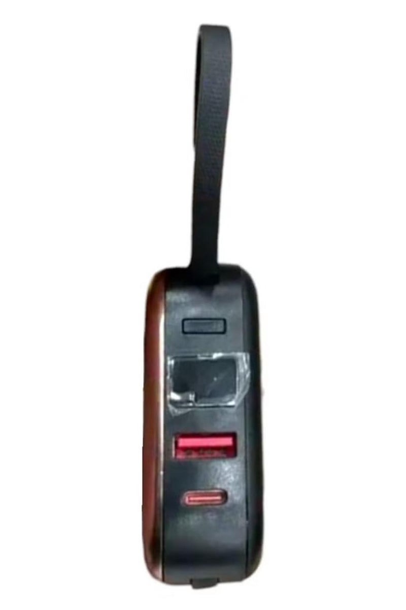 Denx 10000mAh Power bank with a digital display screen and 22.5W fast charging power bank distinguished by the small size and two built-in cables (Lightning & Type-C), and two charging ports Type-C PD/USB-A/5V - Image 2