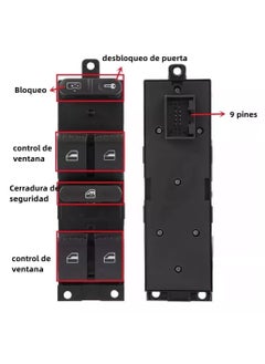 Gonice Jetta A4 Glass Control Door Switch Button Panel  - Image 3