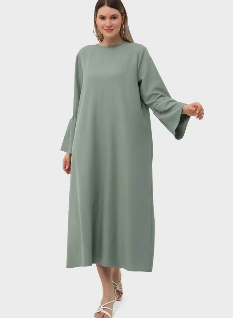 Alia by modanisa Frill Sleeve Woven Top