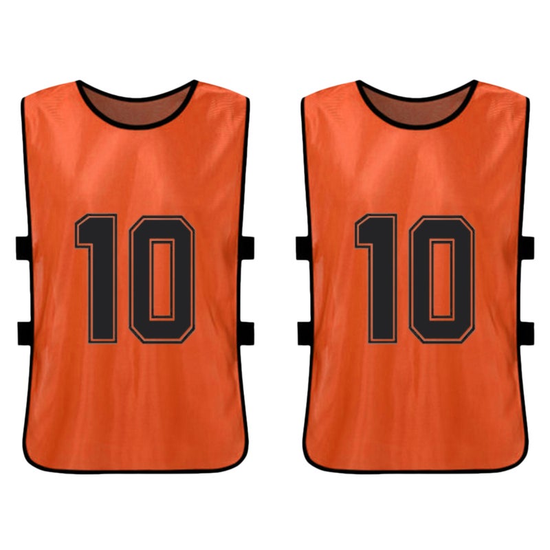 12PCS Kid's Football Pinnies Quick Drying Soccer Jerseys Youth Sports Scrimmage Basketball Team Training Numbered Bibs Practice Sports Vest - Image 3