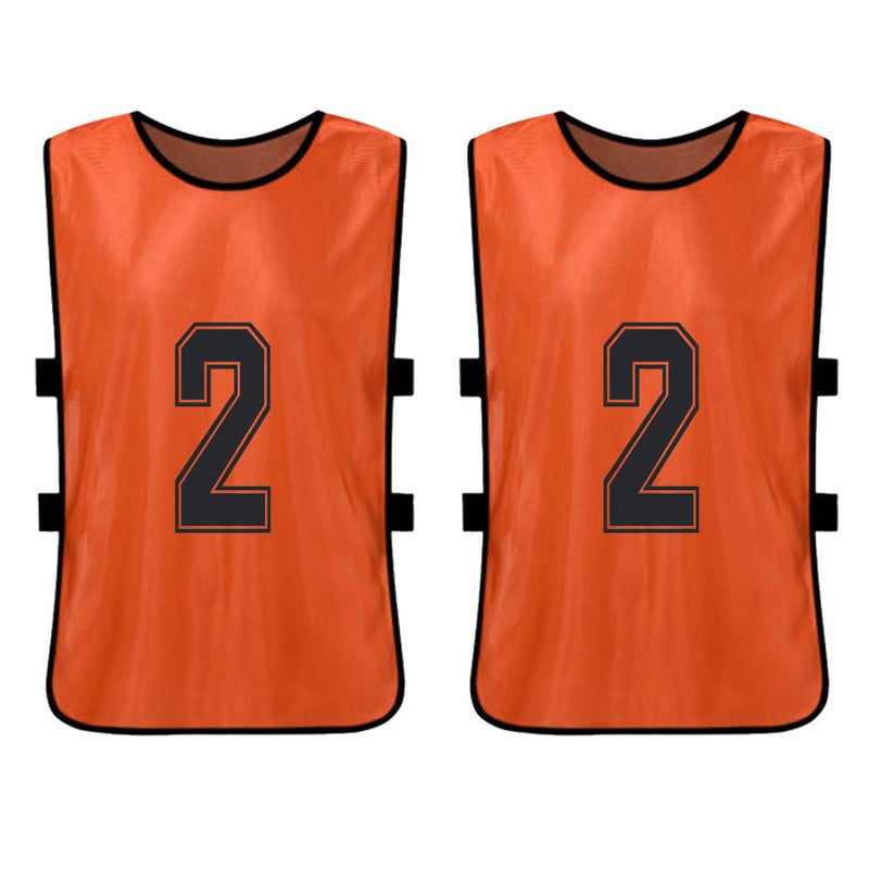 12PCS Kid's Football Pinnies Quick Drying Soccer Jerseys Youth Sports Scrimmage Basketball Team Training Numbered Bibs Practice Sports Vest - Image 2