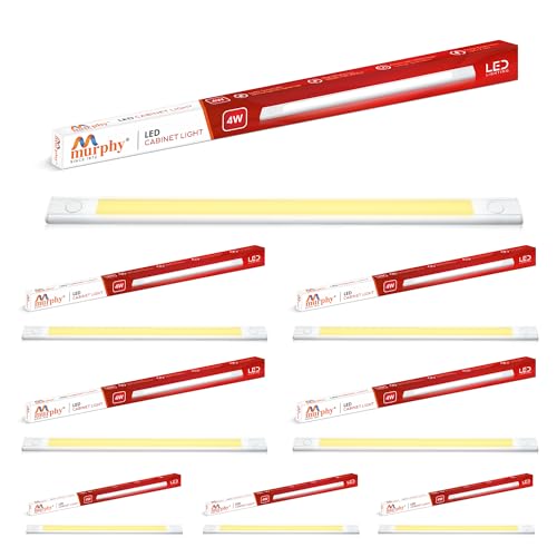 Murphy Aluminium 1 Feet Led Under Cabinet Lighting, 4W Under Cabinet And Under Counter Lighting, Led Profile Light : Warm White, Pack Of 8 - Image 1