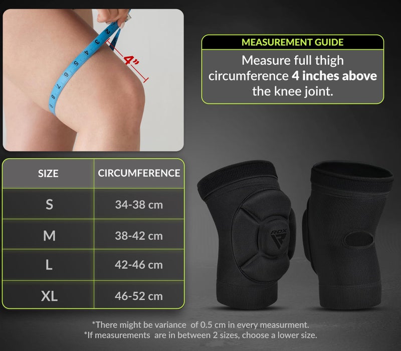 RDX Knee Pads for Work, Oeko TEX Certified, Anti-Slip Protective Thick Padded Foam Pad, Collision Avoidance Sleeves Pair, MMA Muay Thai Grappling Volleyball Football Wrestling Gardening. - Image 4