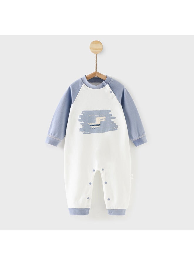 Baby Jumpsuit Men's And Women's Baby Cotton Long-sleeved Climbing Suit 0-6 Months Newborn Spring And Autumn Harbin Clothes 1 Year Old Can Be Opened
